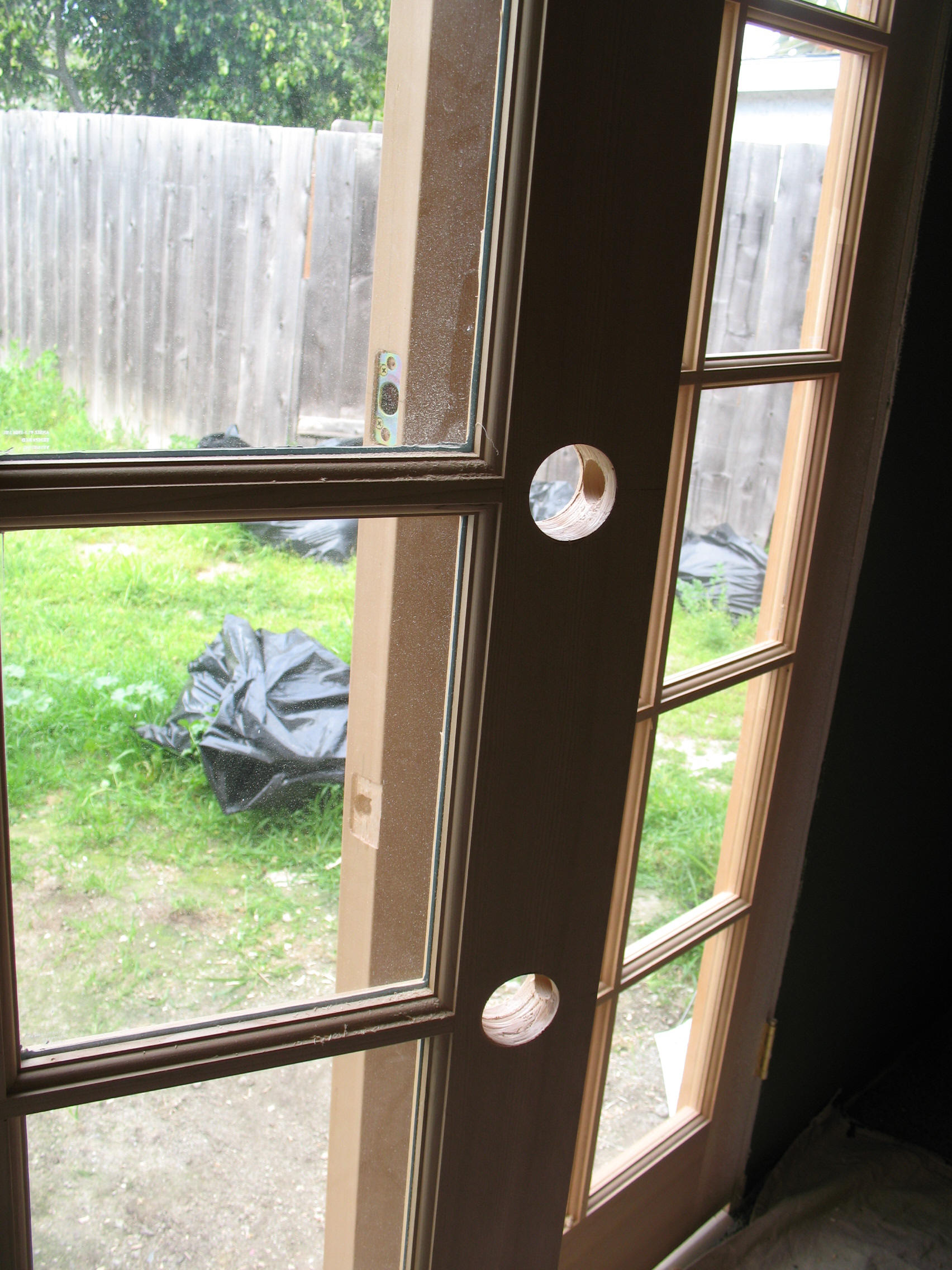 Wood French Door Install Finished Pictures